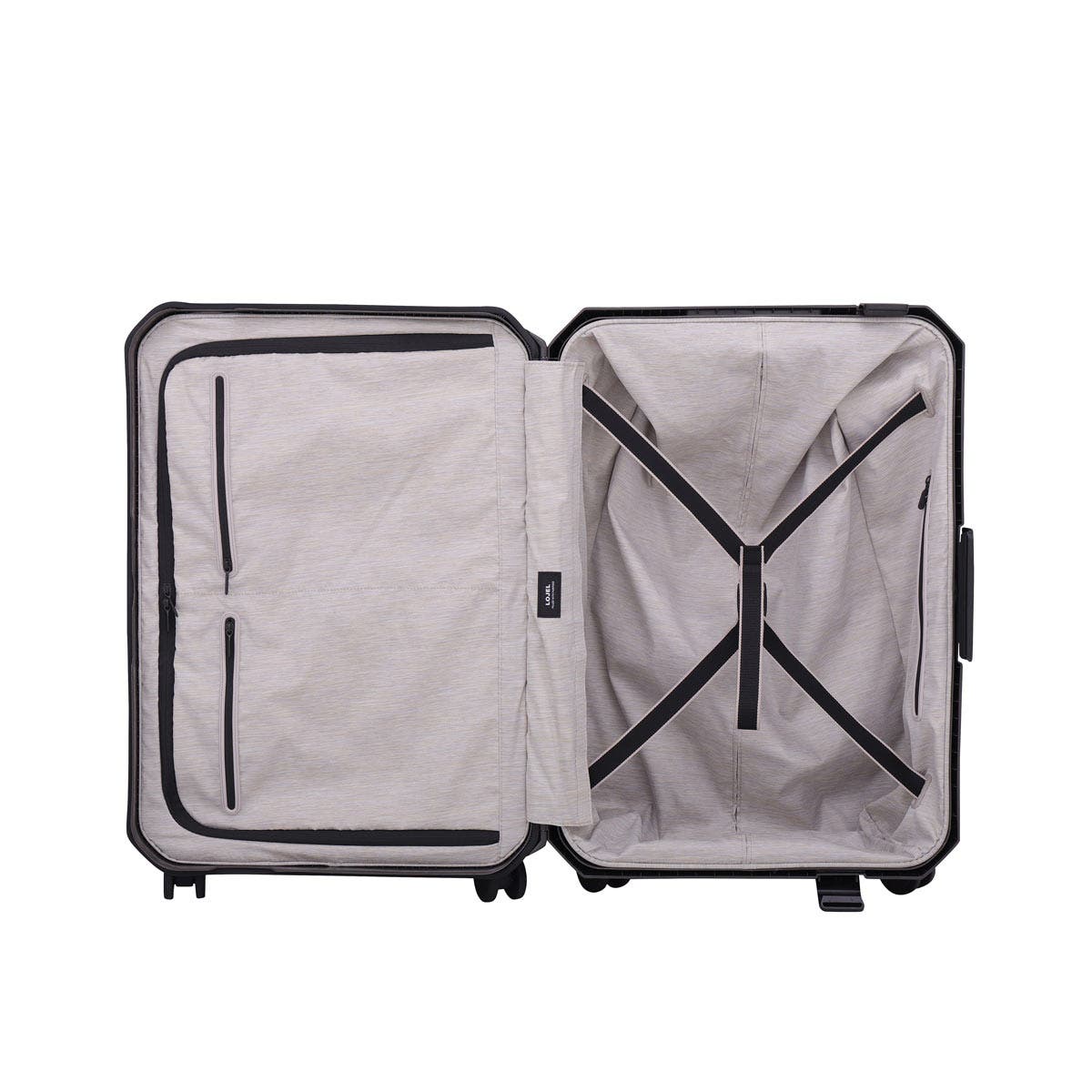 LOJEL Voja Medium check in 26 inch Lightweight Luggage, Alternate, color, Midnight Black