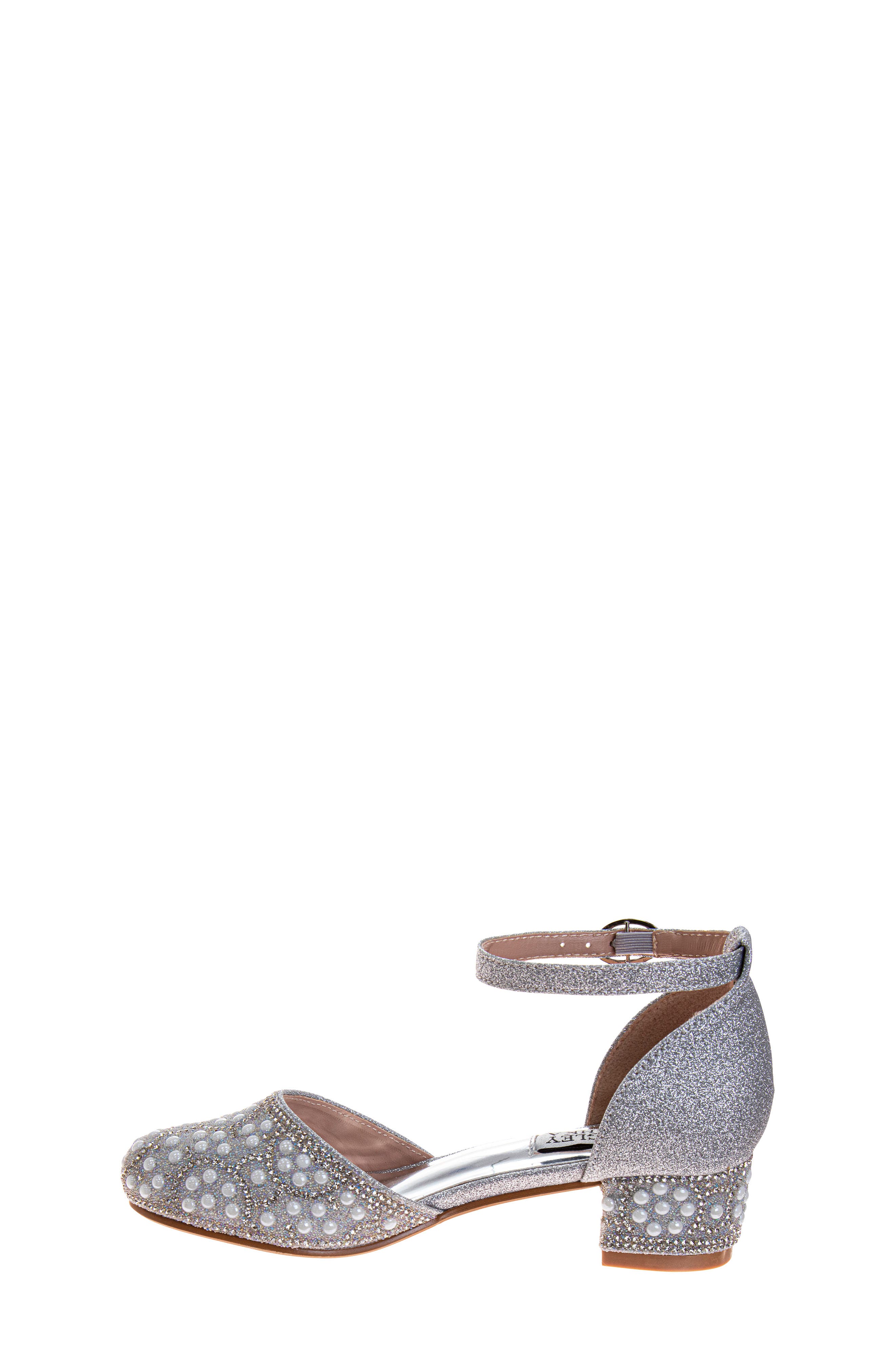 Kids' Glitter d'Orsay Pump, Alternate, color, WHITE GLITTER