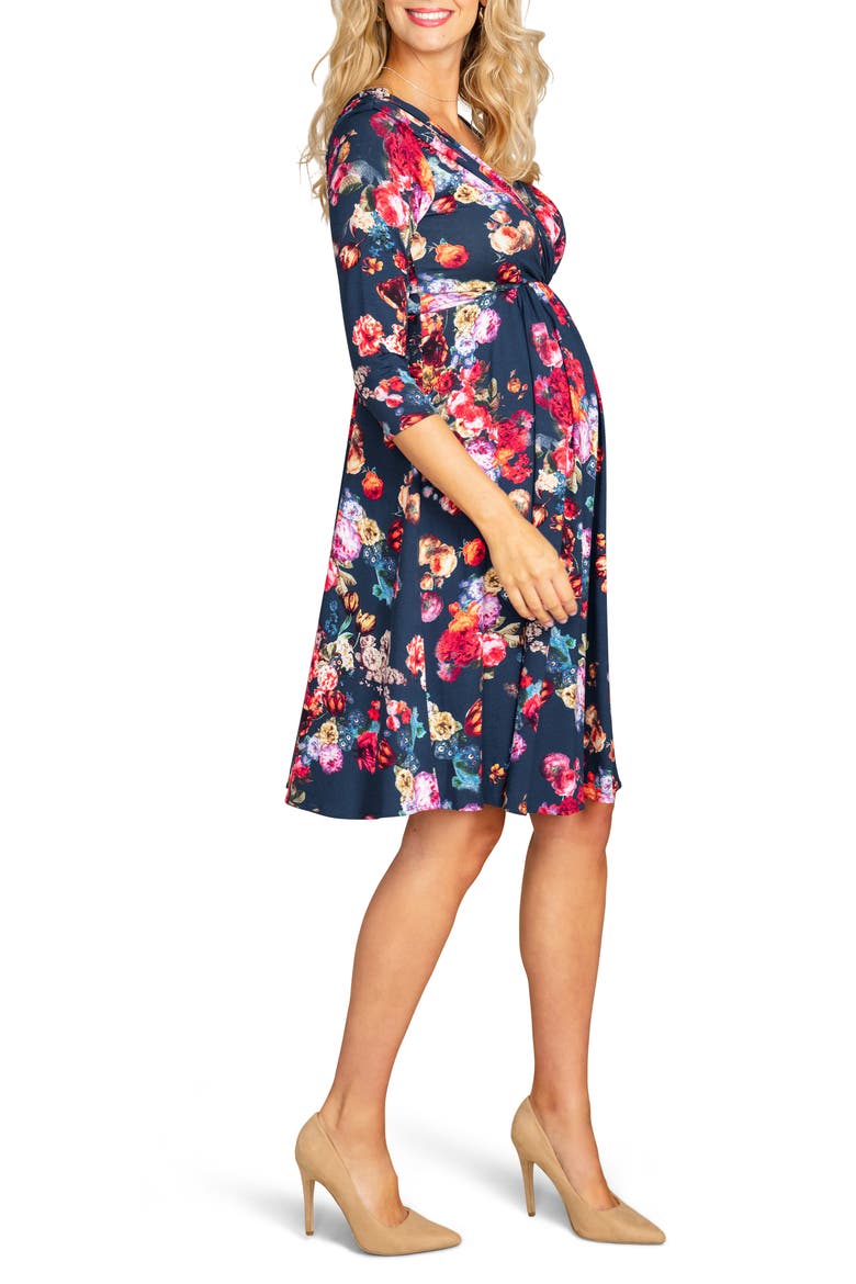 Willow Empire Waist Maternity Dress, Alternate, color, BLUE
