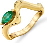 SHAY Emerald Marquise Wave Ring