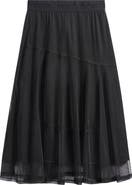 DKNY Layered Mesh Midi Skirt