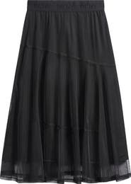 DKNY Layered Mesh Midi Skirt