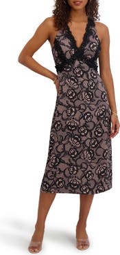 Siena Printed Satin Midi Dress