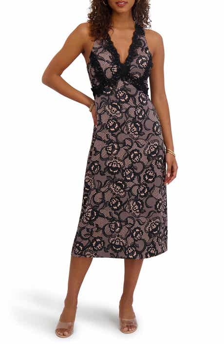 Siena Printed Satin Midi Dress