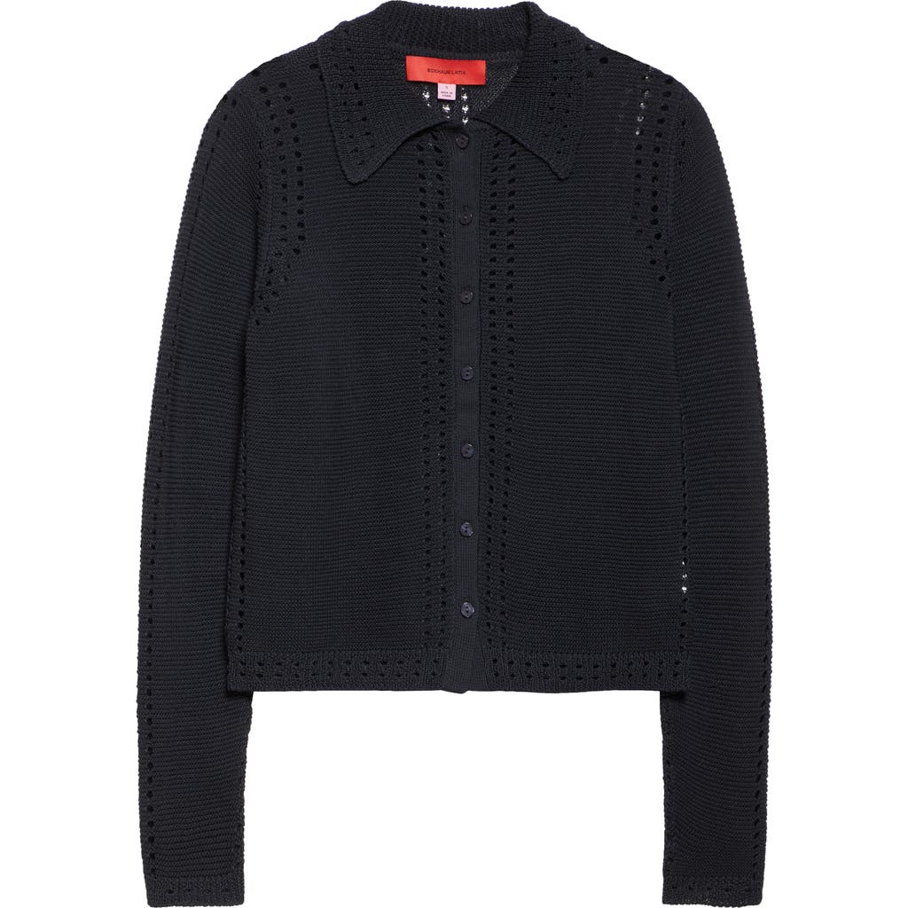 ECKHAUS LATTA ECKHAUS LATTA SOL POINTELLE COTTON CARDIGAN