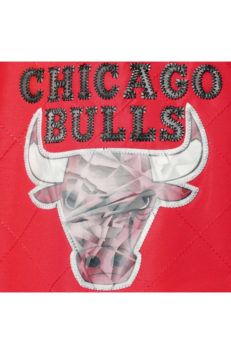 Mitchell & Ness Men's Chicago Bulls Red Mitchell & Ness Hardwood Classics 75th Anniversary Authentic Warmup Full-Snap Jacket, Alternate, color,