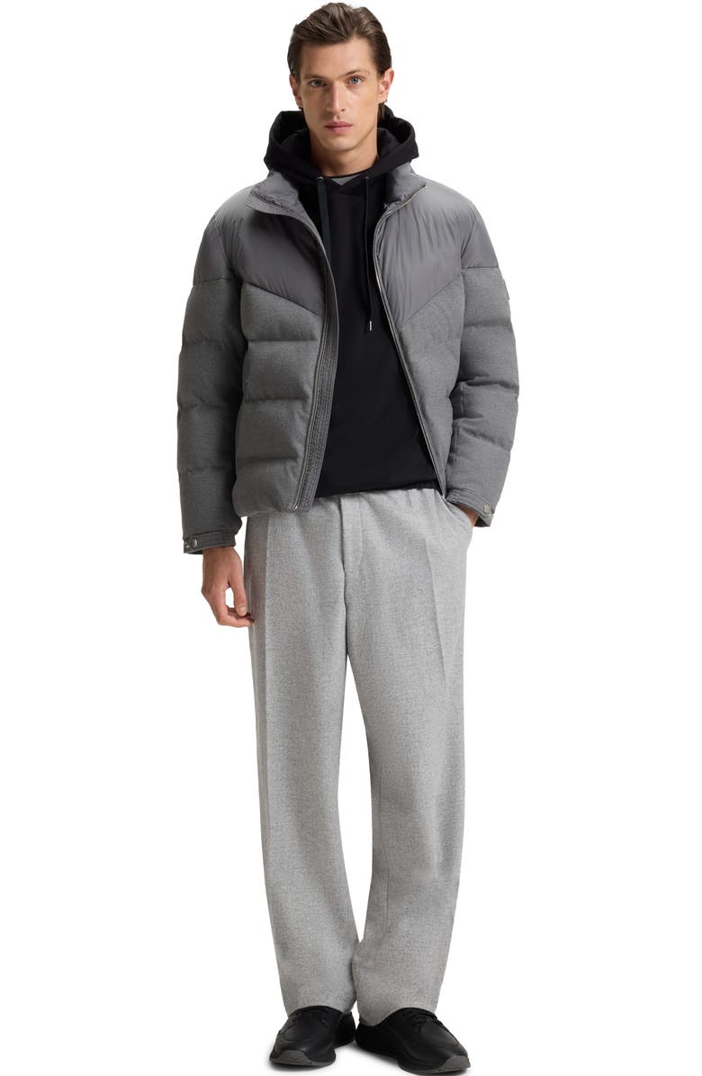 BOSS Stevens Cotton Pullover Hoodie, Alternate, color, Black