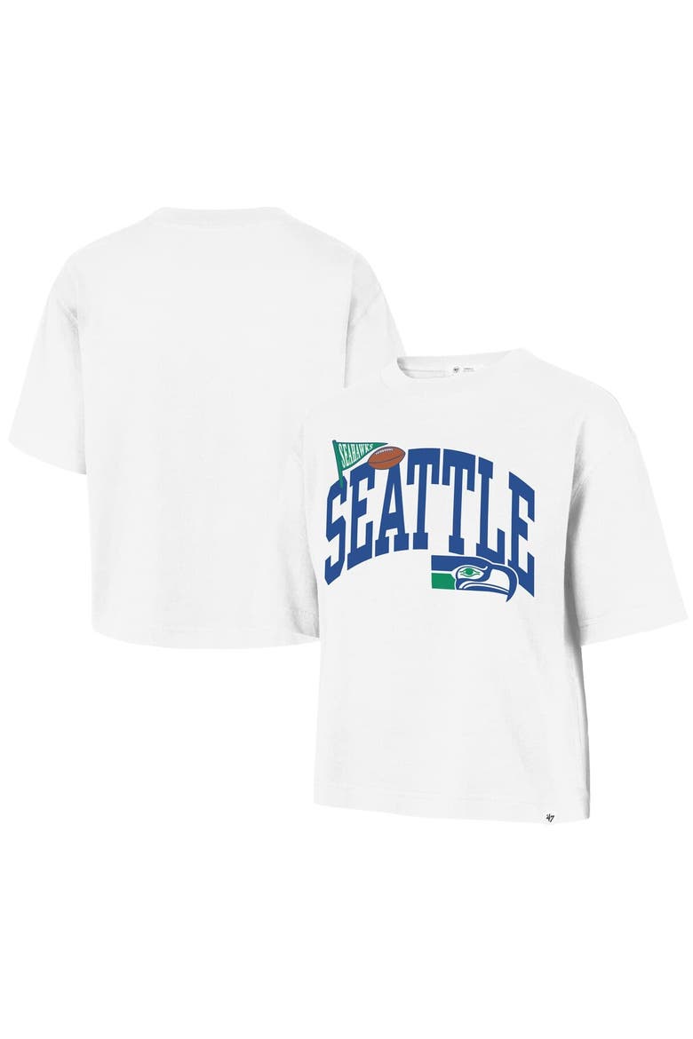 Women's '47  White Seattle Seahawks Reed City T-Shirt, Main, color, White