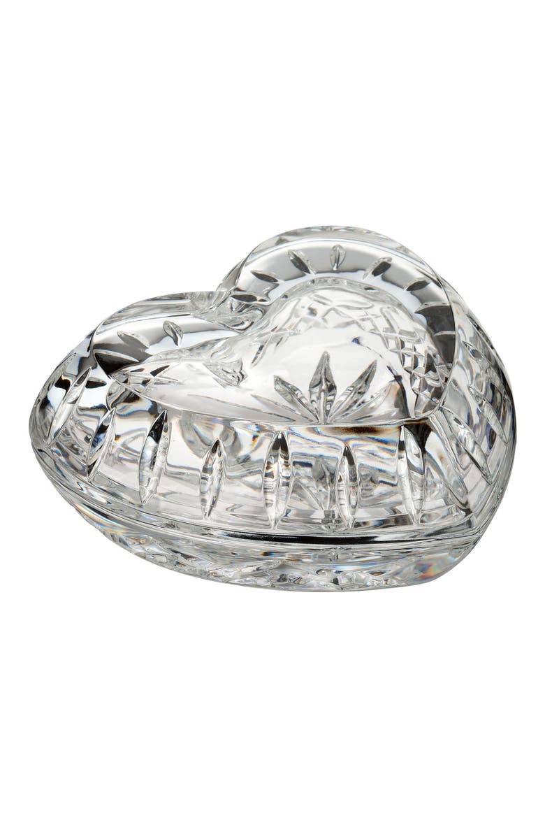 Giftology Heart Lead Crystal Box, Main, color, CRYSTAL