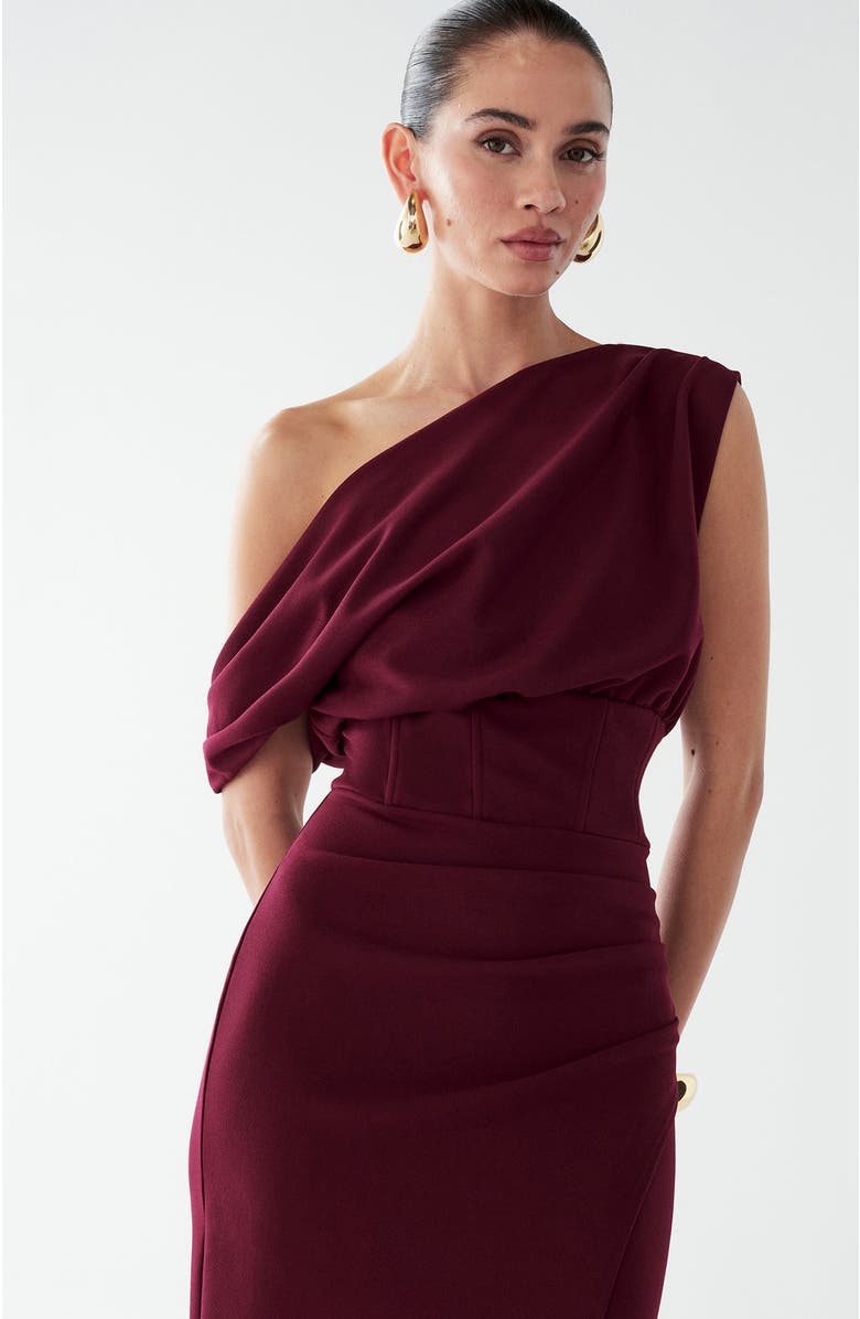 BWLDR Rhodia Midi Dress, Alternate, color, Burgundy