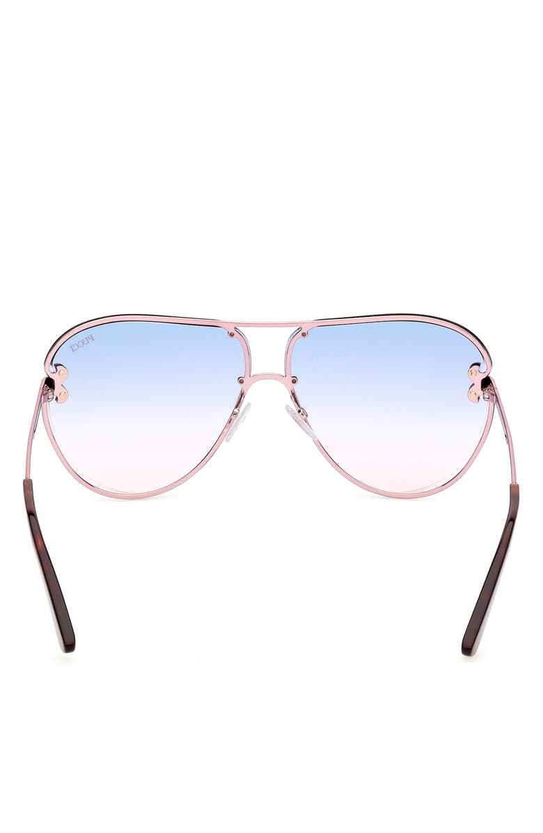 Emilio Pucci 66mm Oversize Pilot Sunglasses, Alternate, color, 