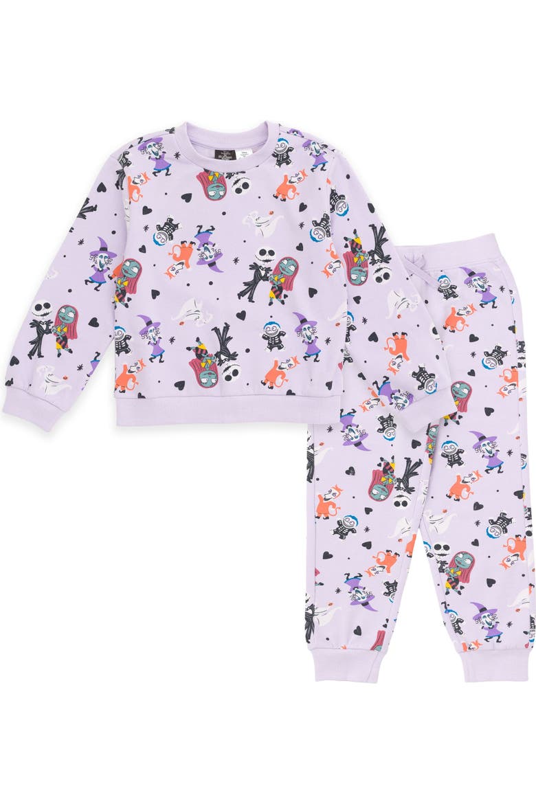 Nightmare Before Christmas Fleece Sweatshirt and Pants Set, Main, color, Light Purple