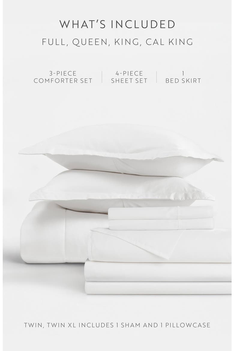 Premium Comforter & Sheet Bed In A Bag Set, Alternate, color, WHITE