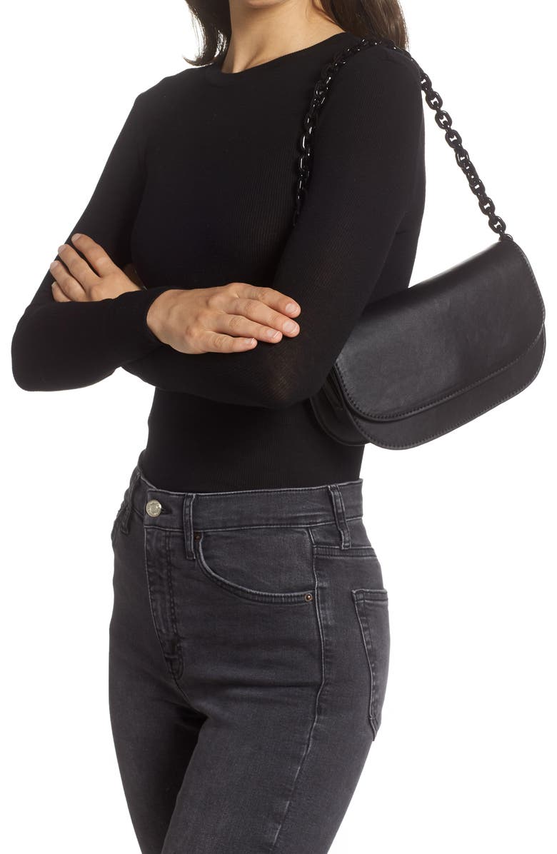 Malibu Skye Amy Faux Leather Baguette Crossbody Bag, Alternate, color,