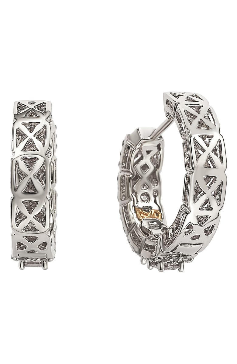 SUZY LEVIAN CZ Huggie Hoop Earrings, Alternate, color, 