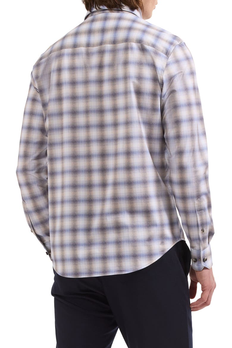 Devon OoohCotton® Plaid Button-Up Shirt, Alternate, color, TOBACCO