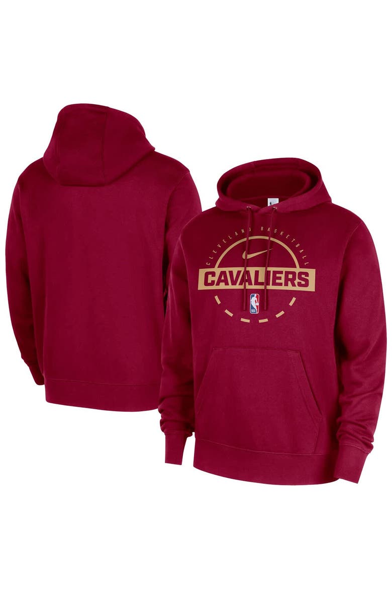 Men's Nike Wine Cleveland Cavaliers 2025/26 Authentic Practice Club Pullover Hoodie, Alternate, color, Wine