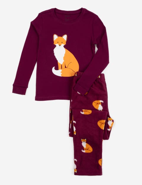 2-pc. Cotton Top & Fleece Pants Holiday Pajama Set (Toddler, Little Kid & Big Kid)