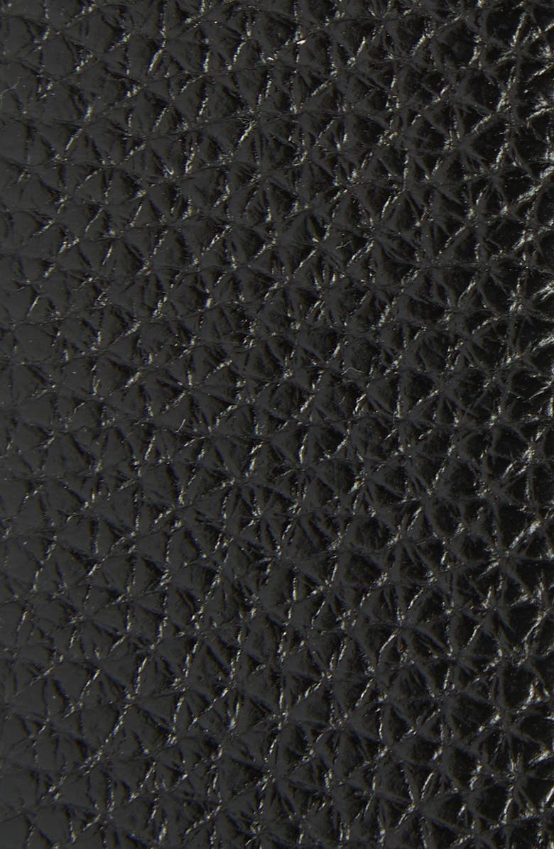 Vince Camuto Asymmetrical Buckle Faux Leather Belt, Alternate, color, Black