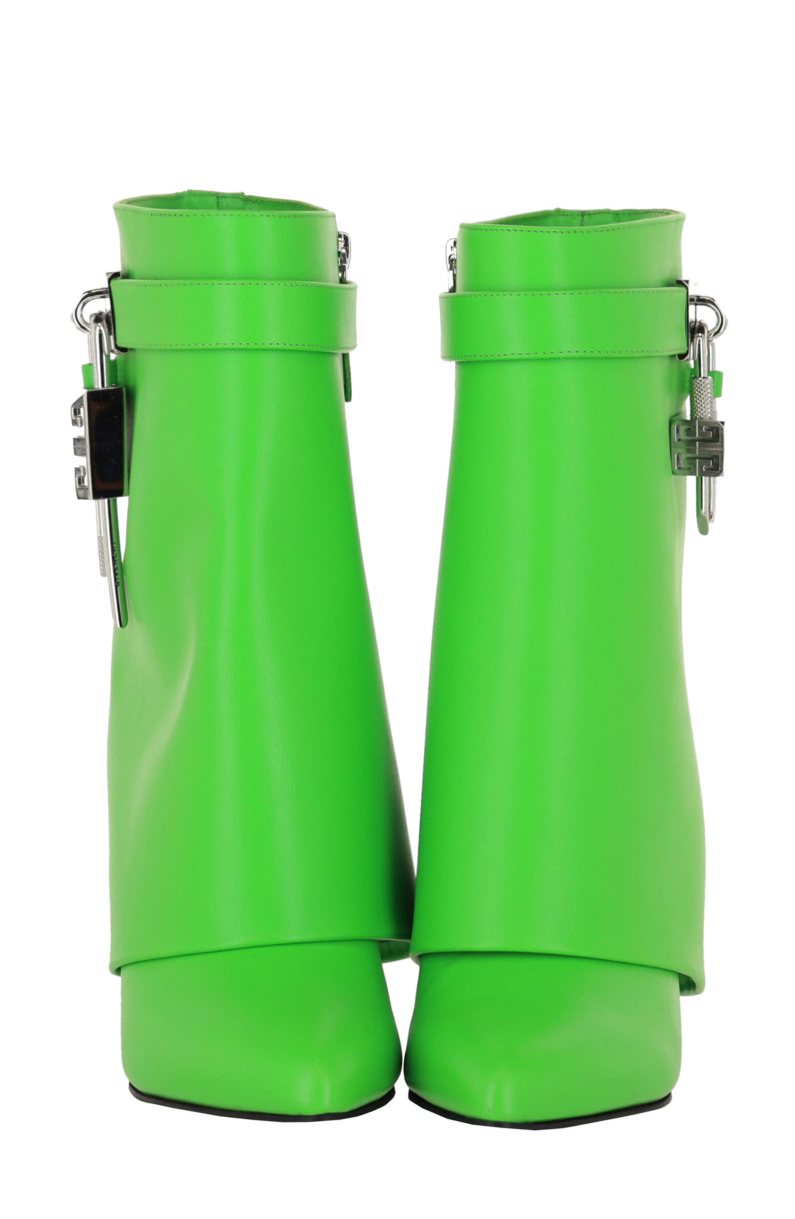 Givenchy Shark Lock Leather Wedge Boot, Alternate, color, Absynthe Green