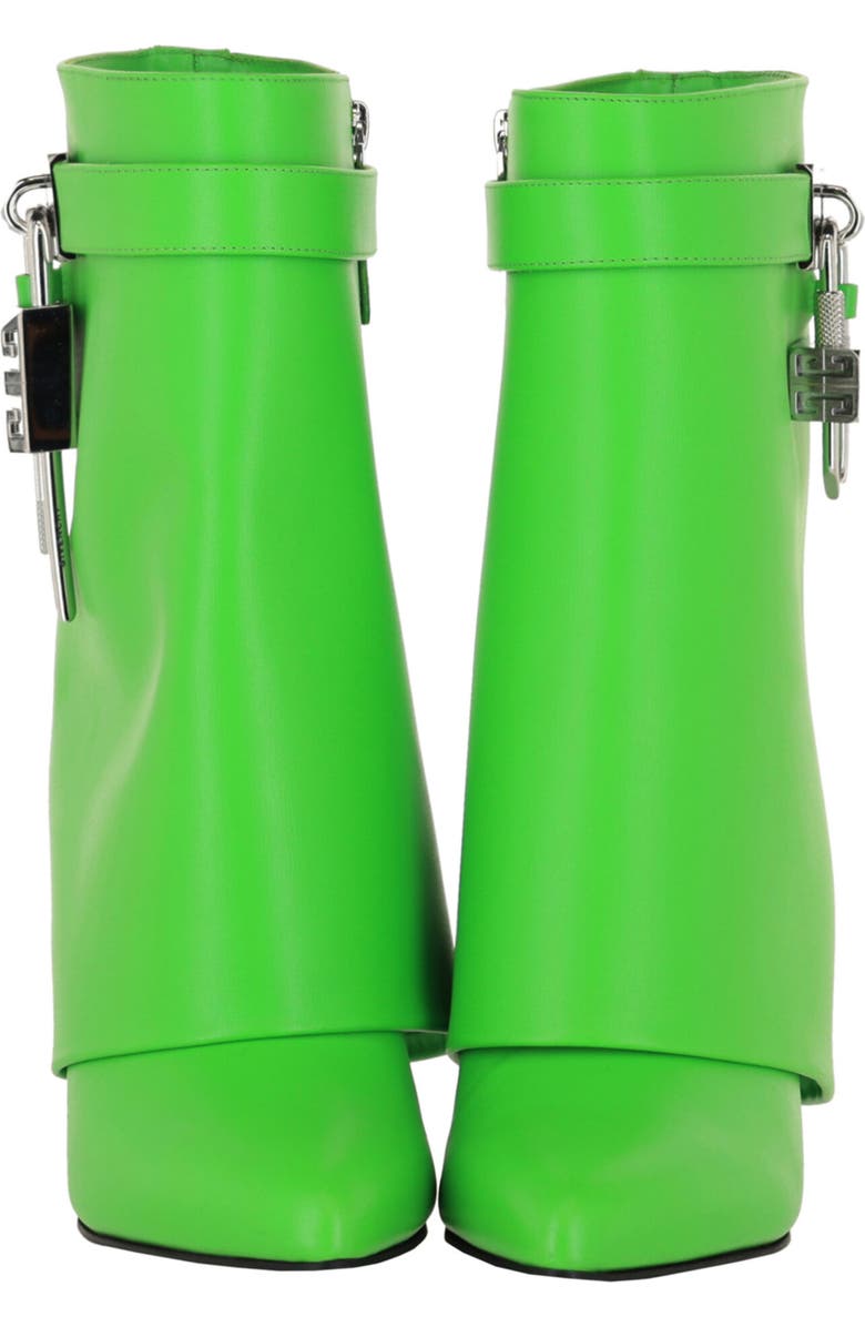 Givenchy Shark Lock Leather Wedge Boot, Alternate, color, Absynthe Green
