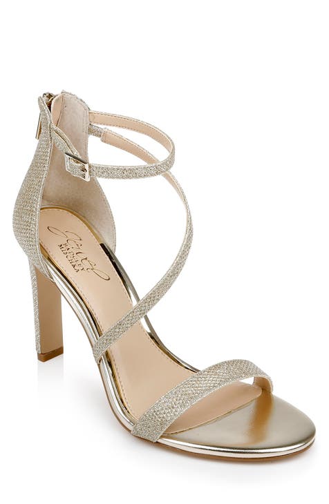 Badgley Mischka Katy Blush retailer Nude Heel Sandal 6.5 Bridal