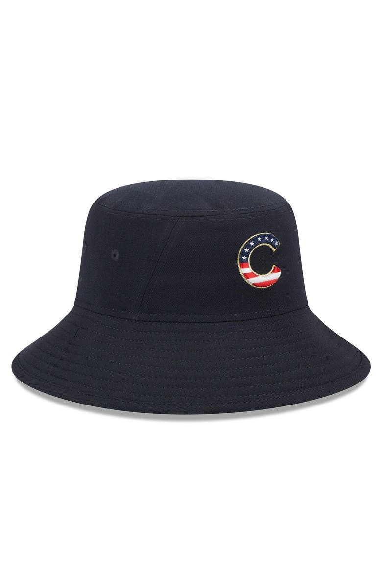 New Era Men's New Era Navy Chicago Cubs 2023 Fourth of July Bucket Hat, Alternate, color, Navy