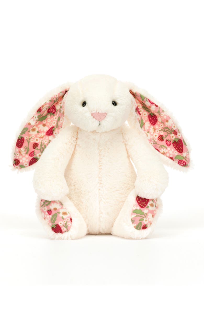 Jellycat Blossom 'Berry' Bunny Stuffed Animal, Main, color, White