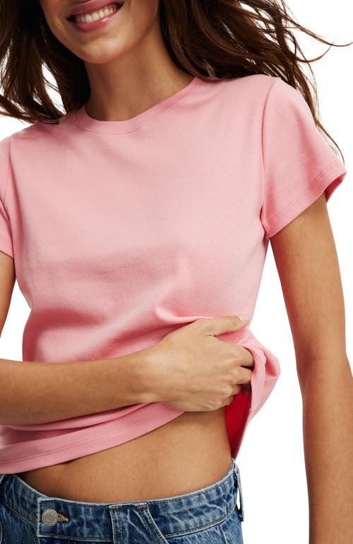 Cotton On 90s Baby Tee In Hot Hibiscus