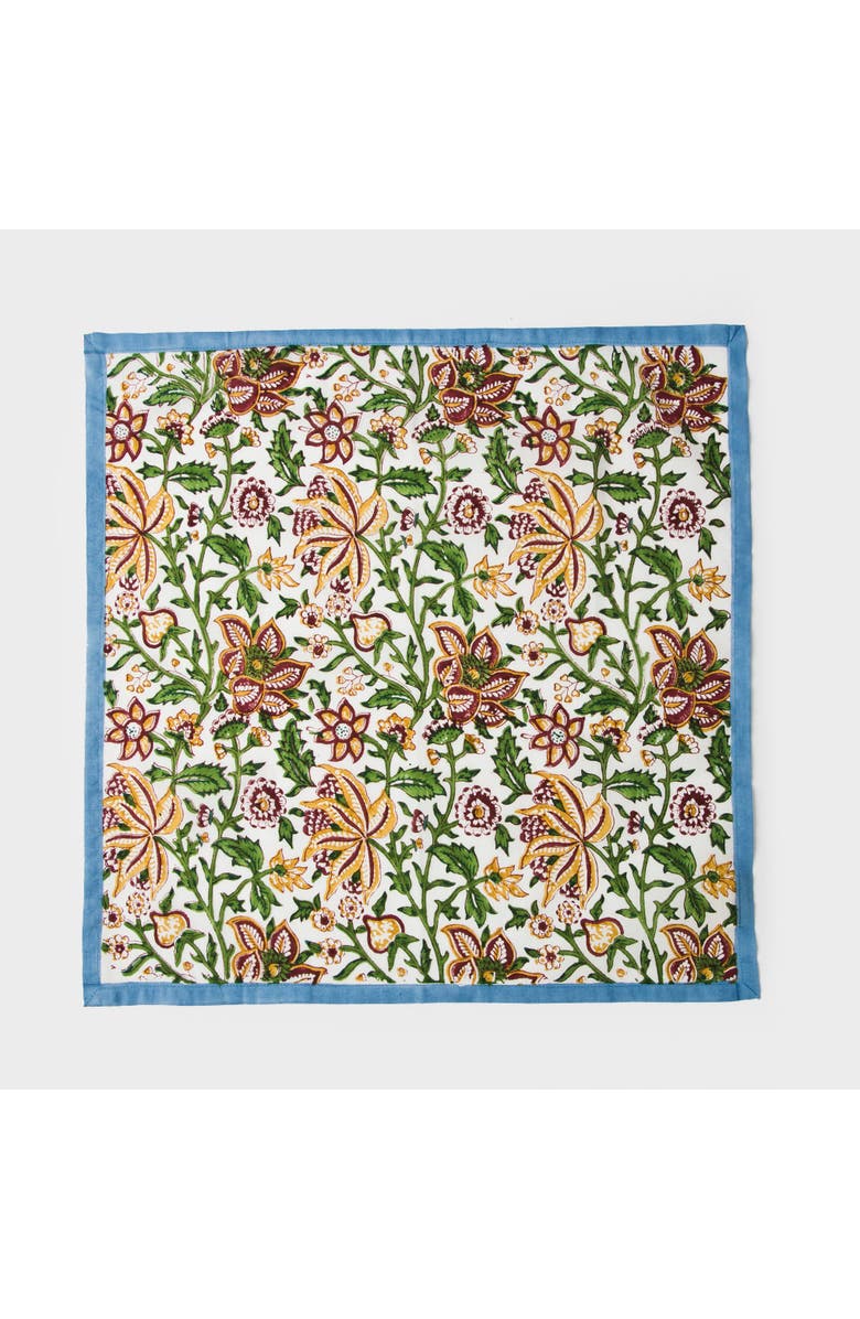 Mela Artisans Florin Hand Block Printed Napkins - Set of 4, Alternate, color, Florin