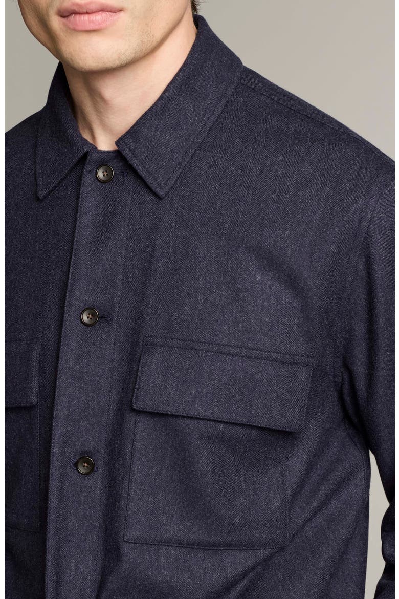 Twill Tailored Shirt Jacket, Alternate, color, COASTAL