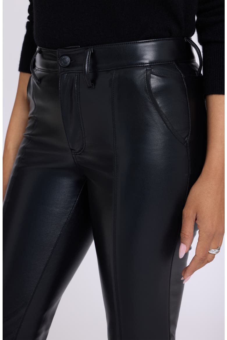 Marilyn Faux Leather Straight Leg Pants, Alternate, color, BLACK