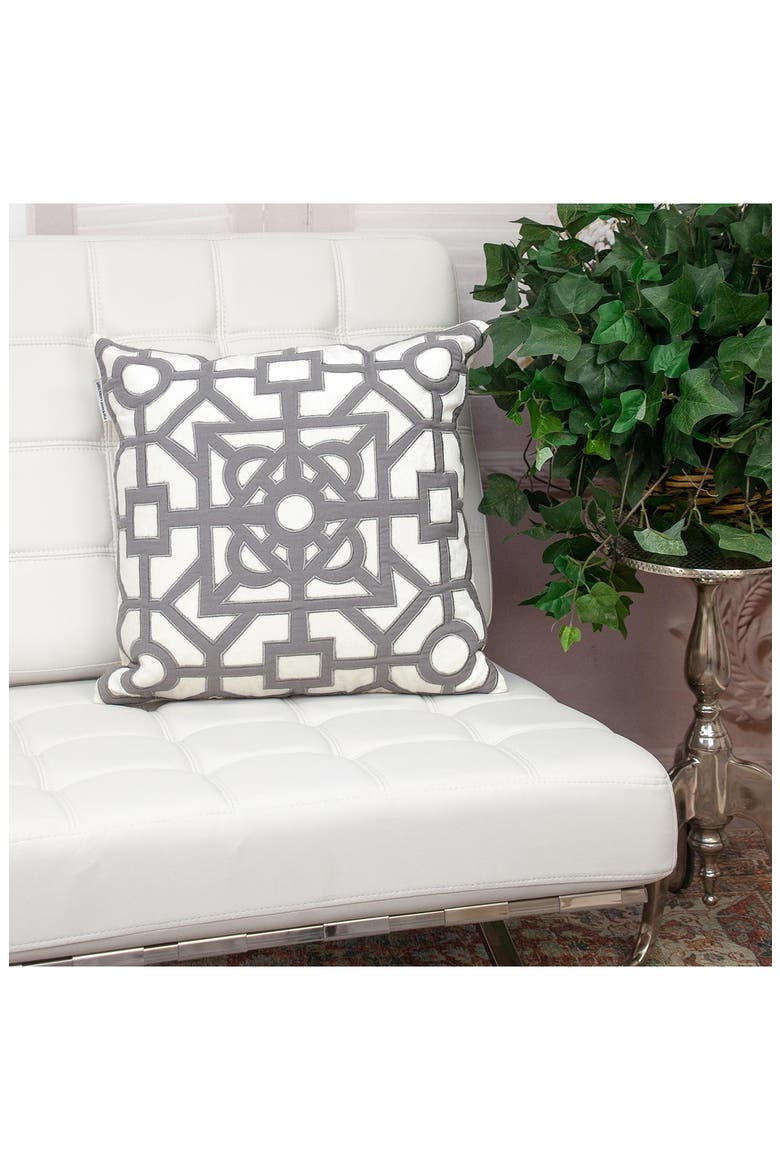 Hazel Geometric Accent Pillow, Alternate, color, WHITE
