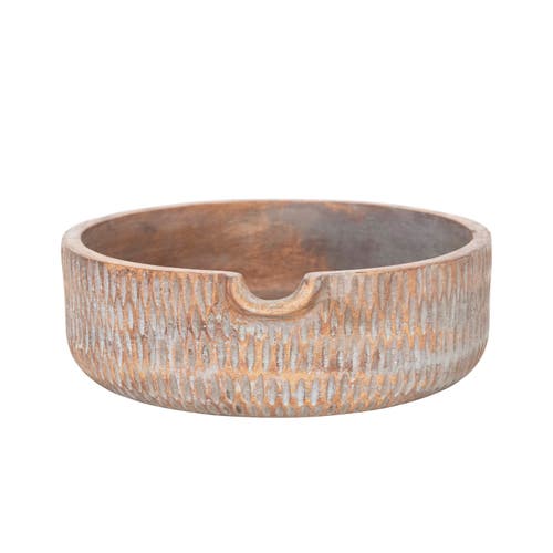 Storied Home Hand-carved Mango Wood Bowl W/ Spout In Brown