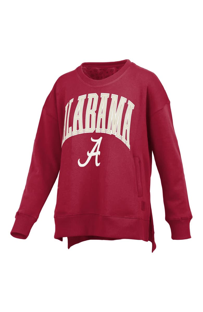 PRESSBOX Women's Pressbox Crimson Alabama Crimson Tide Pocketed Arch Pullover Sweatshirt, Alternate, color, Crimson