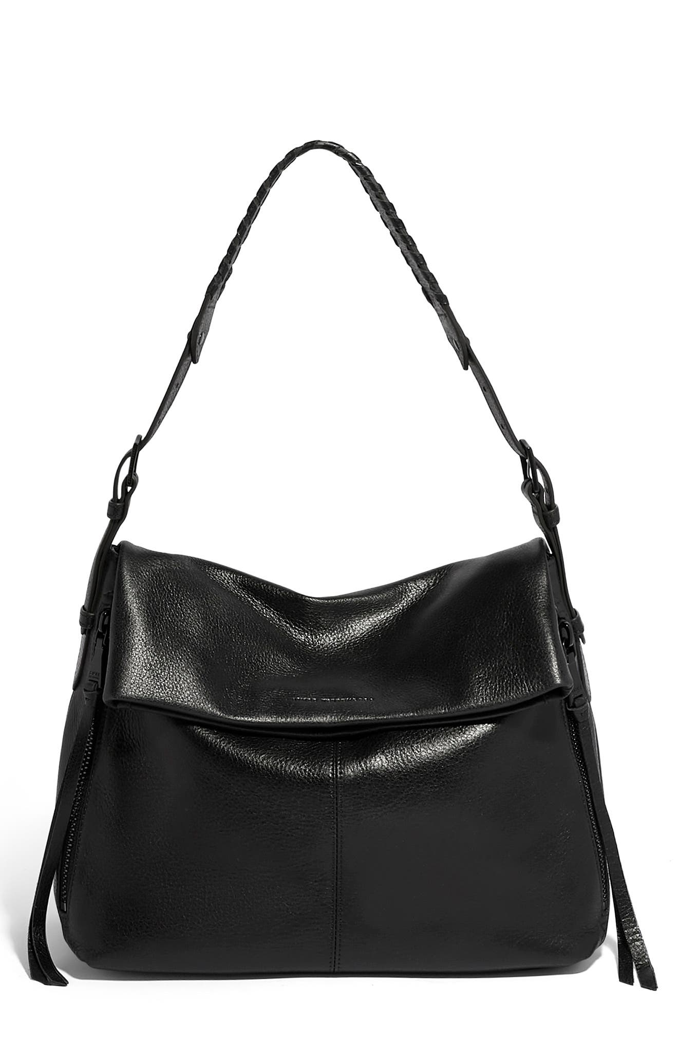 AIMEE Bali Double Entry Bag, Main, color, Black W/ Black