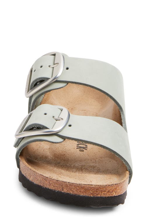 Birkenstock Arizona Nubuck Leather Womens Sandals In Stone Coin