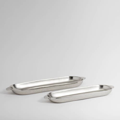 The Collective Nickel Long Trays Set Of 2 In Nickel