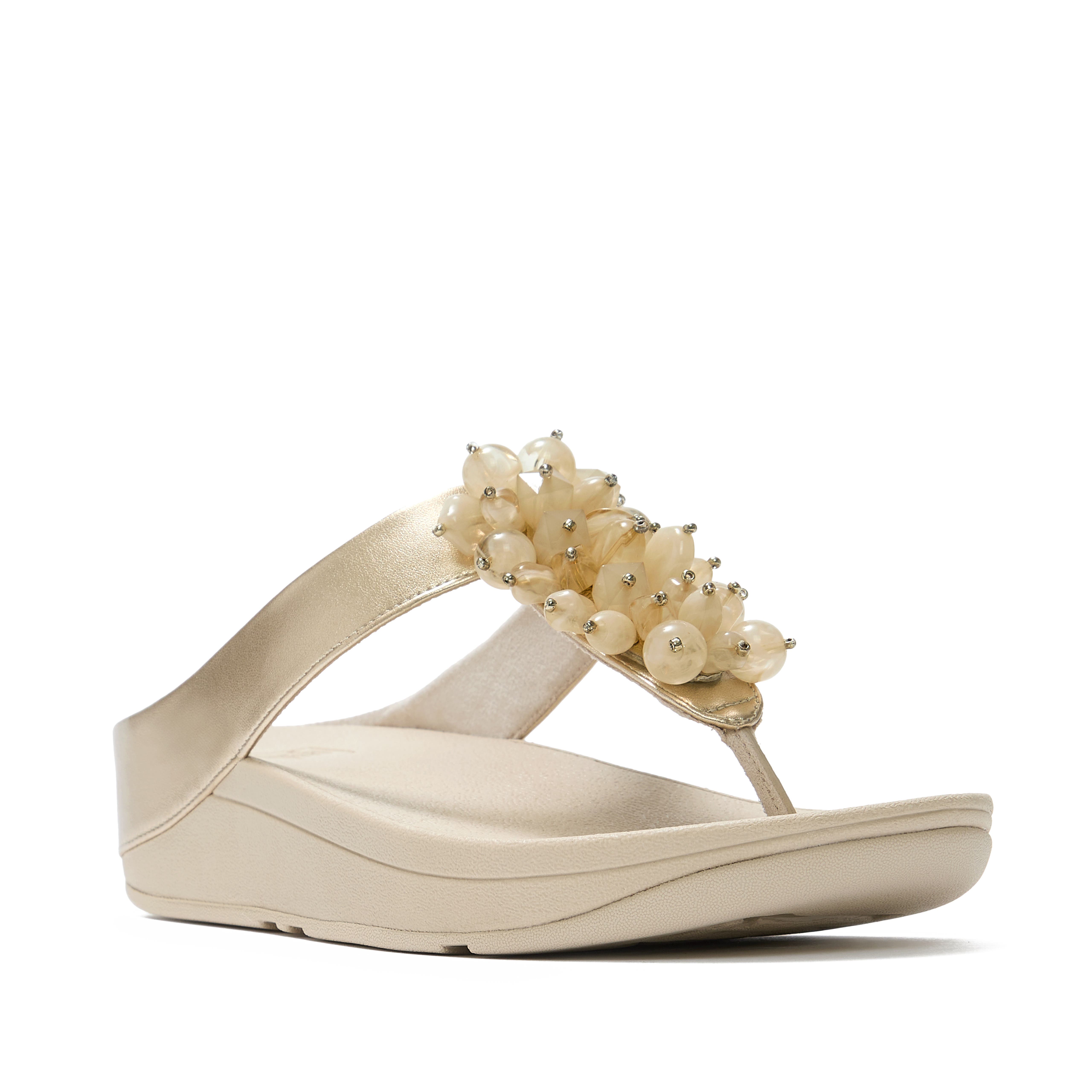 FitFlop Fino Bead-Cluster Toe-Post, Main, color, 