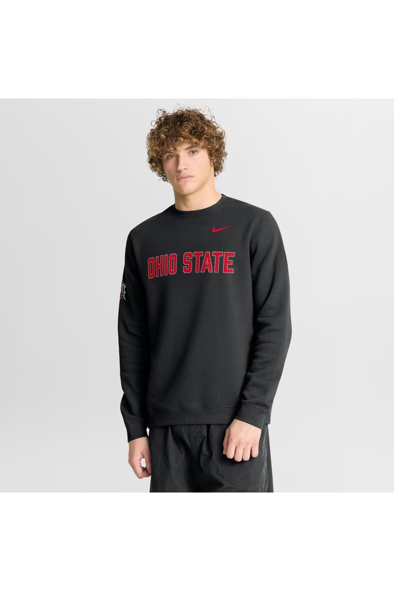 Men's Nike Black Ohio State Buckeyes 2026 Sideline Club Sweatshirt, Main, color, Black