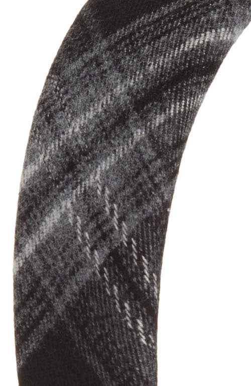Tasha Plaid Wide Headband In Metallic
