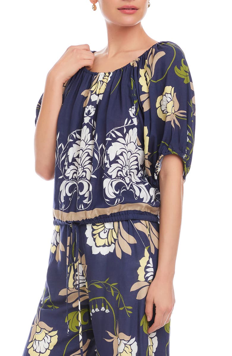 FIFTEEN TWENTY Kasey Peasant Top, Alternate, color, Print