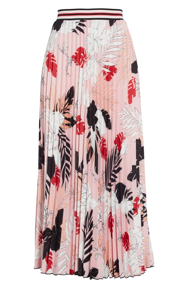 Fuzzi Print Pleat Maxi Skirt, Alternate, color, 