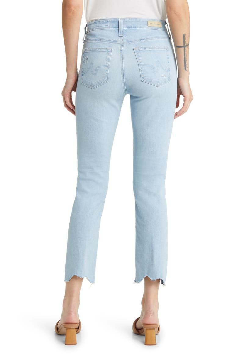 Mari Scallop Raw Hem Ankle Slim Jeans, Alternate, color, 21 YEARS DAYLIGHT