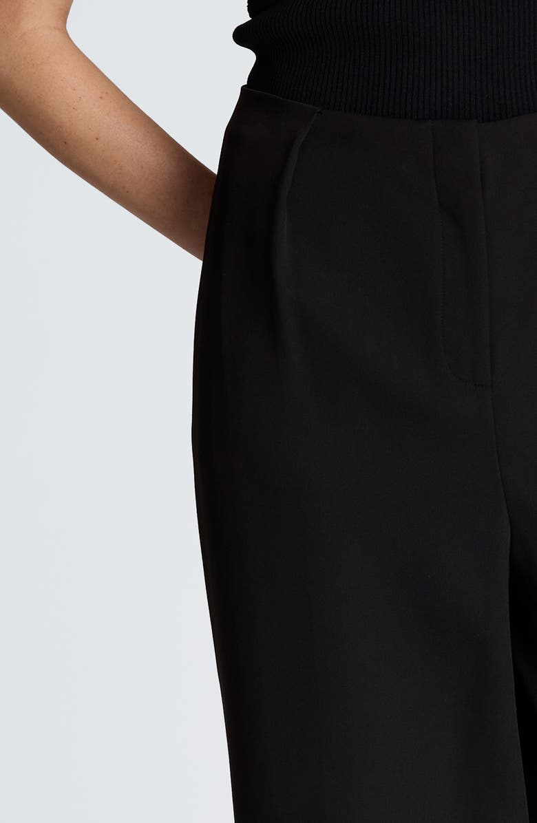 Kenneth Cole Pleat Tapered Leg Pants, Alternate, color, Black