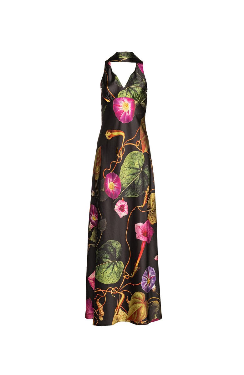 Vasiliki Catalina Silky Gown In Rafflesia, Main, color, Rafflesia Noir