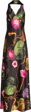 Vasiliki Catalina Silky Gown In Rafflesia