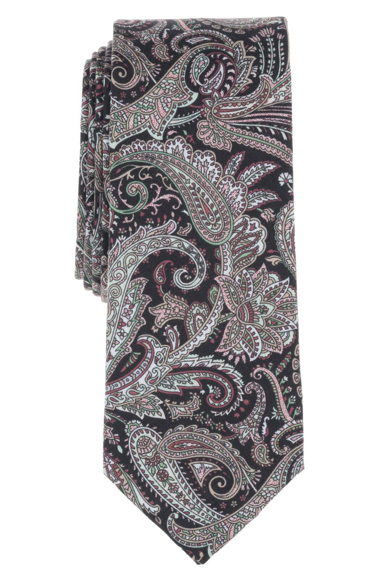 Original Penguin Mullaly Paisley Tie, Main, color, Black
