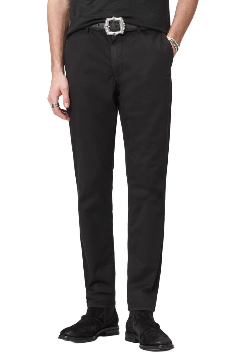 John Varvatos Lenny Slim Fit Chino Pants, Main, color, Black
