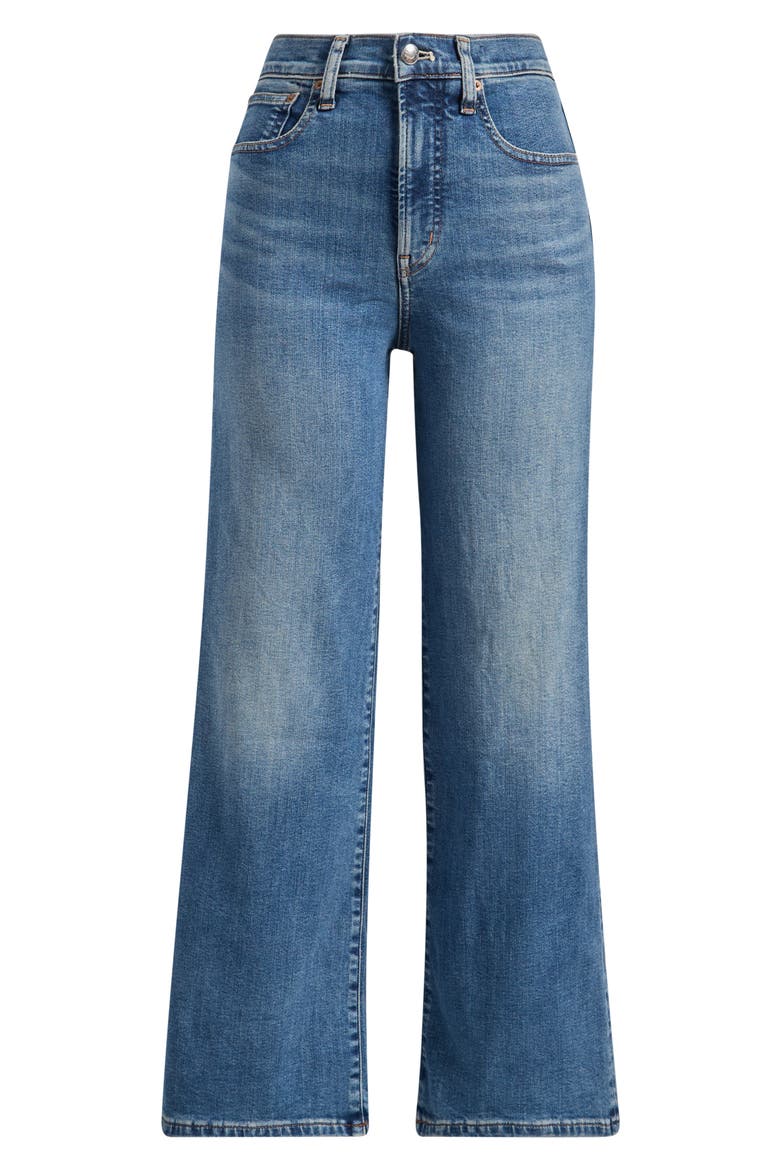 Super Stretch Denim Wide Leg Jeans, Main, color, SUNNYSIDE WASH